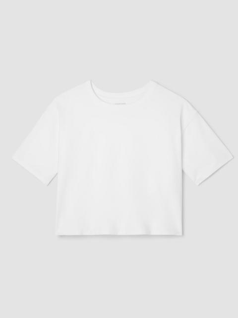 Pima Cotton Stretch Jersey Crew Neck Tee