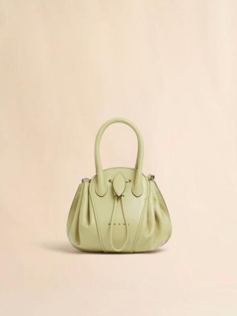 YELLOW LEATHER TULIPEA SMALL HANDBAG