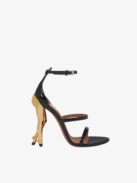 CABARET SANDALS IN PATENT CALFSKIN