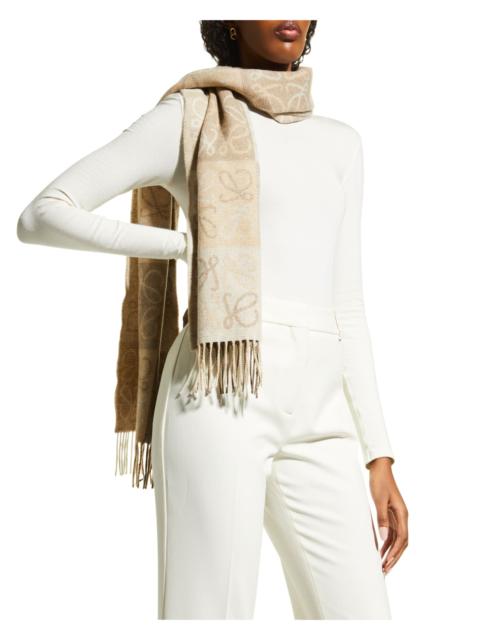 Anagram Logo Cashmere-Blend Scarf