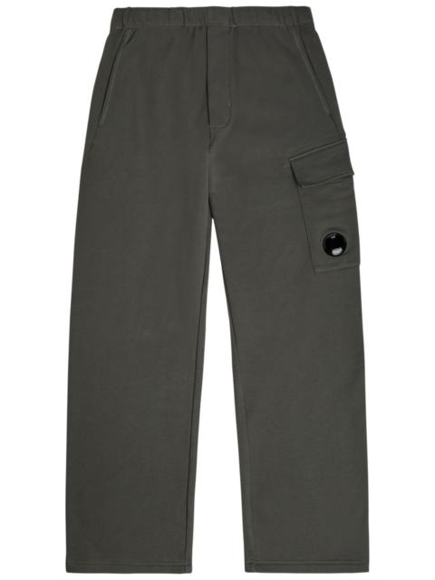 C.P. Company Logo Straight-leg Cotton Cargo Sweatpants