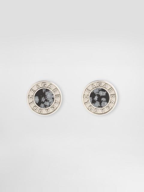 Logo cufflinks with stones