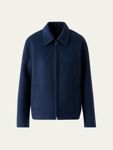 Dylan Cashmere Double-Face Zip Jacket