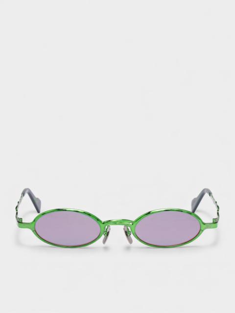 Z24 Green Oval Metal Sunglasses