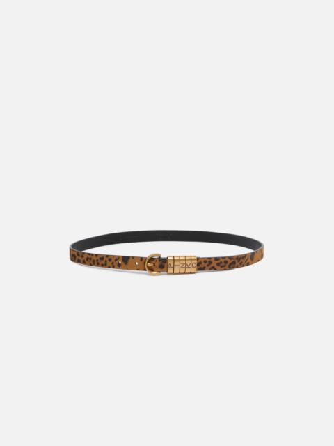 SUEDE BELT WITH LEOPARD PRINT, 2CM