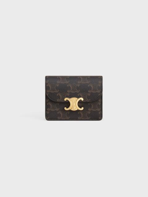 BUSINESS CARD HOLDER TRIOMPHE in Triomphe Canvas AND Lambskin