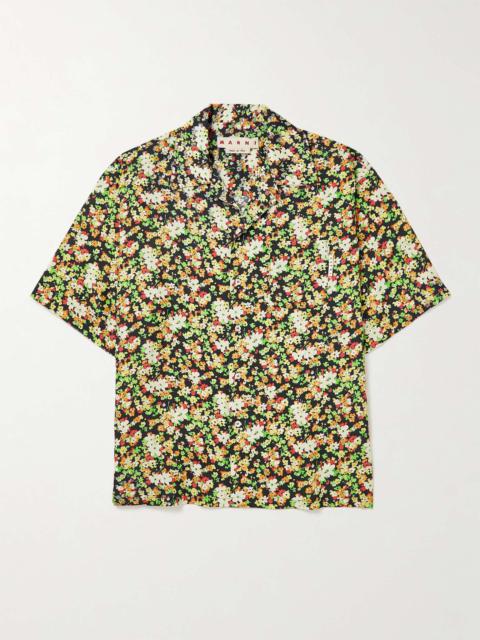 Camp-Collar Wool Shirt