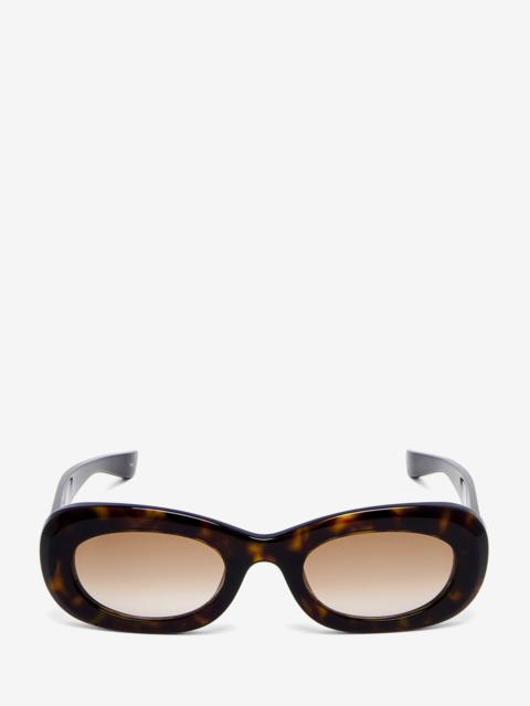 McQueen Logo Oval Sunglasses