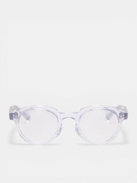 Transparent Engraved Crown Panto Glasses