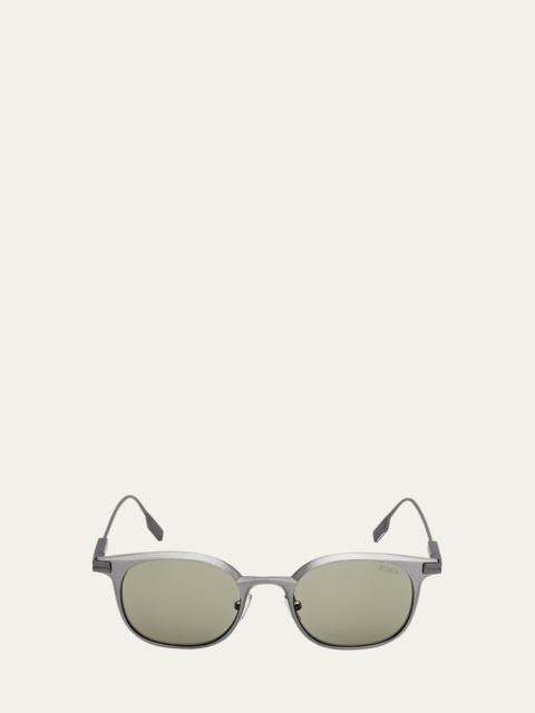 Men's Round Metal Sunglasses