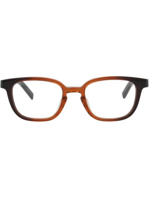 Berluti Square-Frame Acetate Optical Frames Orange Black Transparent (BL50003I-50-044)
