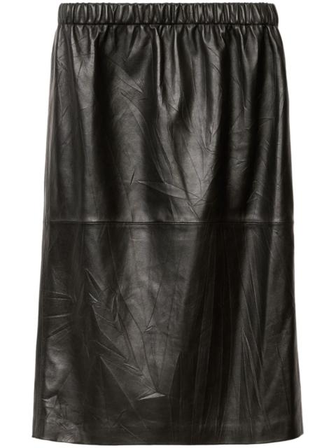 leather midi skirt