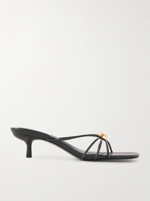 Amaya Embellished Leather Mules