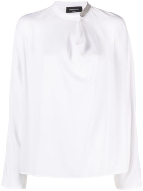 crystal-embellished blouse