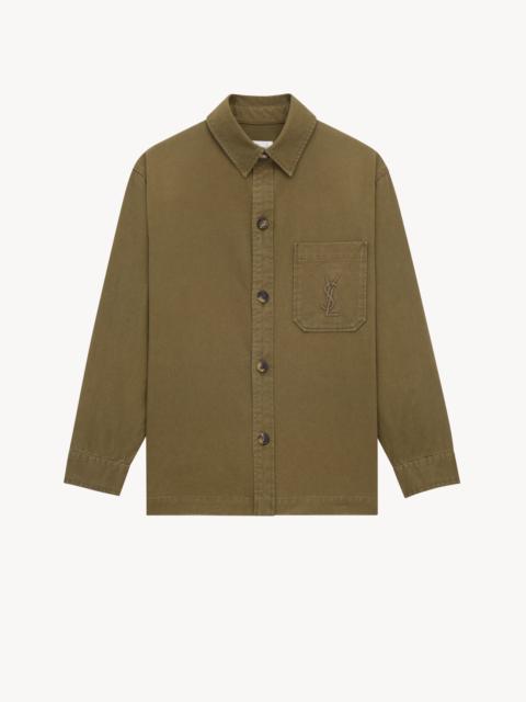 CASSANDRE OVERSHIRT IN COTTON AND LINEN GABARDINE