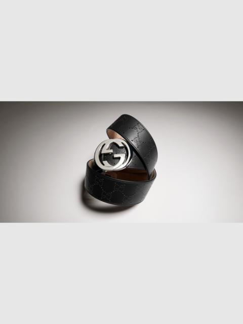 Belt with Interlocking G buckle