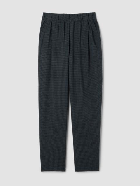 Mini Check Crepe Tapered Pant