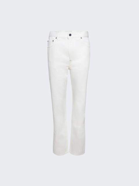 Wular Straight Denim Pants Ivory
