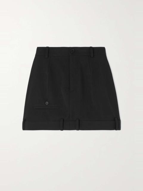 Wool-twill mini skirt