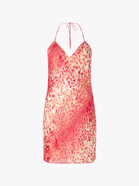 Mini Dress With Jaguar Skin Print