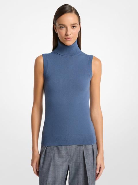Cashmere Sleeveless Turtleneck