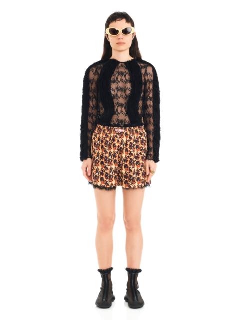 LEOPARD PEONY MINI BOXER