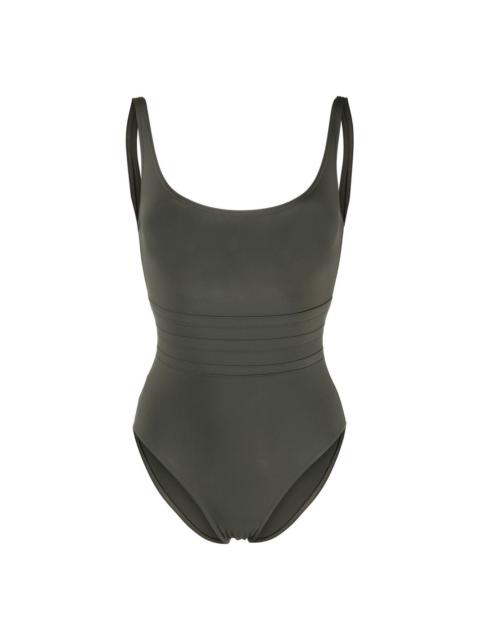 panelled-waist swimsuit
