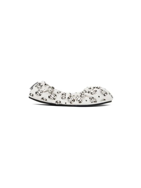 White Aura Ballerina Flats