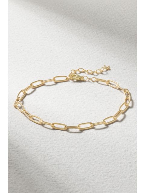 Paperclip Chain 14-karat Gold Bracelet