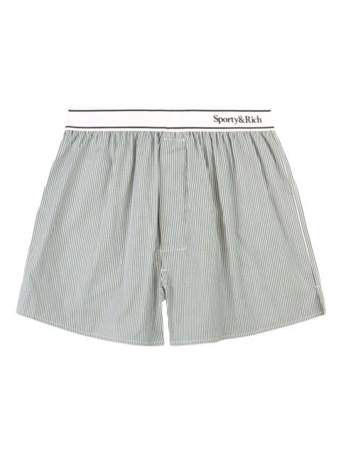 striped waistband shorts
