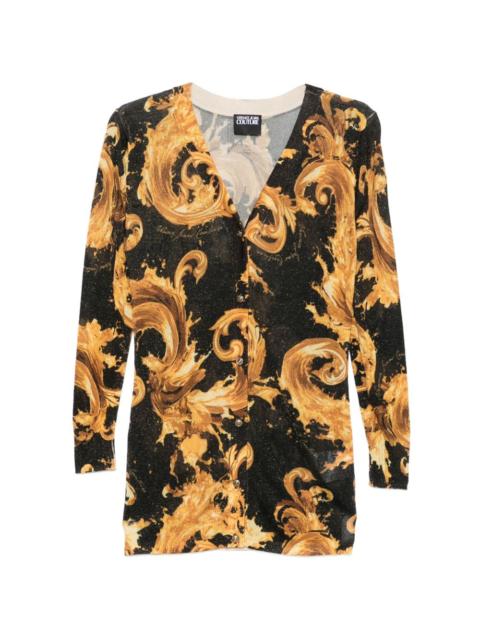 baroque-print cardigan