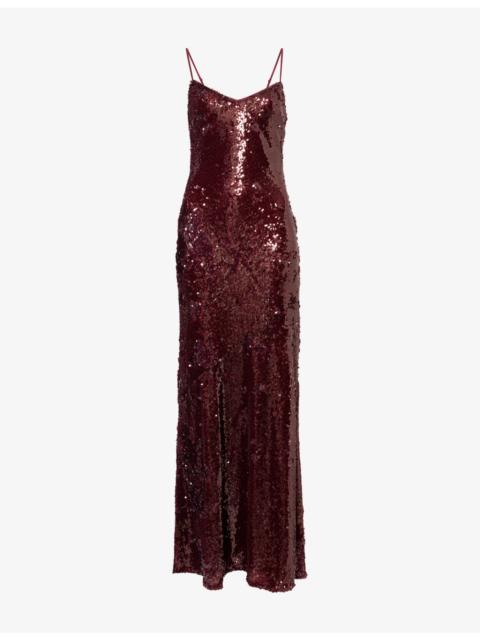 Reformation x Nara Smith Drizzle Sequin Woven Midi Dress