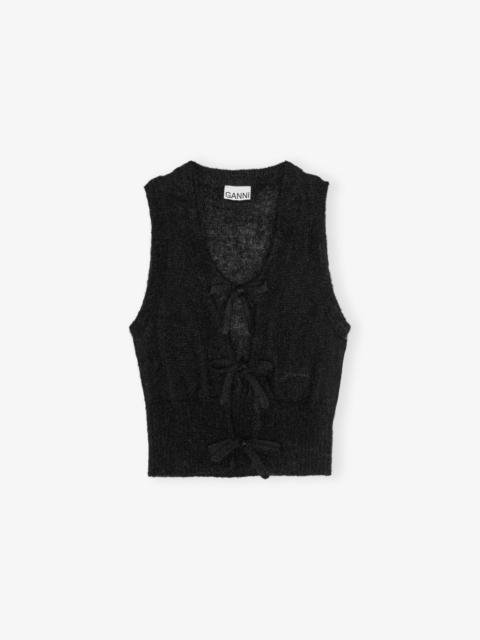 BLACK TIE STRING VEST