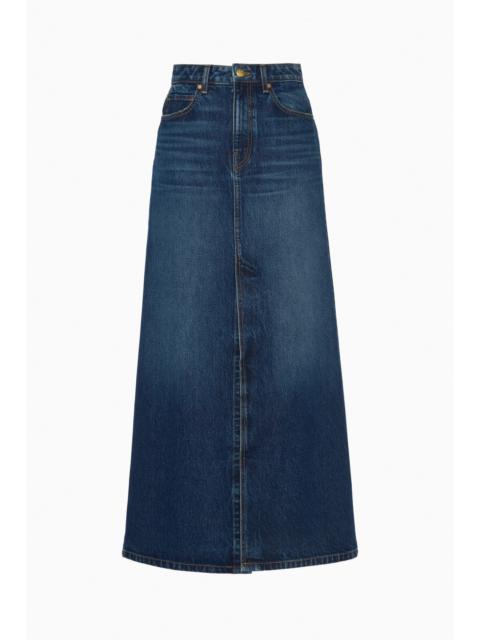 The Anais Denim Mid Rise Maxi Skirt