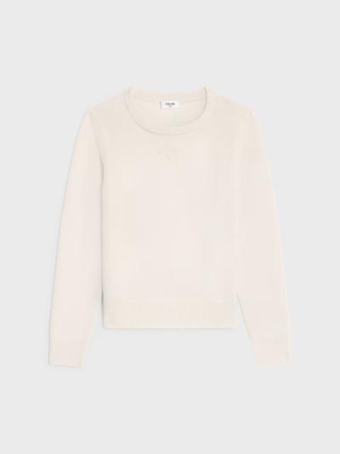 Crew neck sweater in heritage cashmere