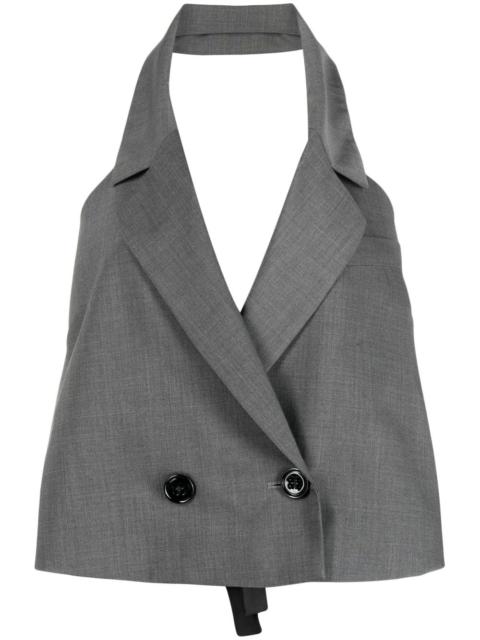button-up halterneck waistcoat