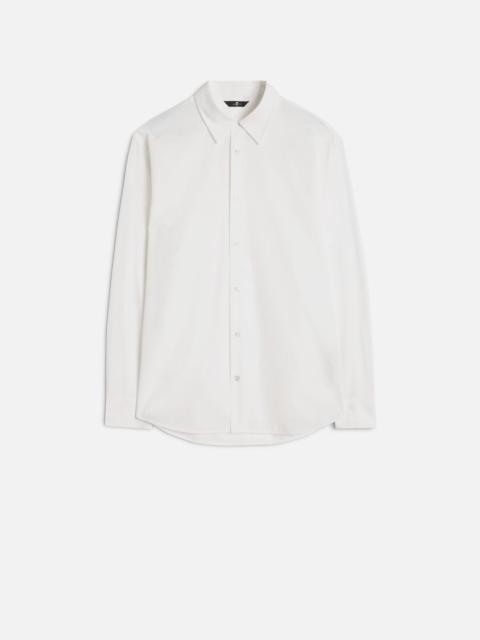 Long Sleeve Poplin Shirt in White