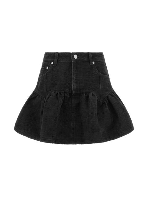 Lurex Denim Skirt