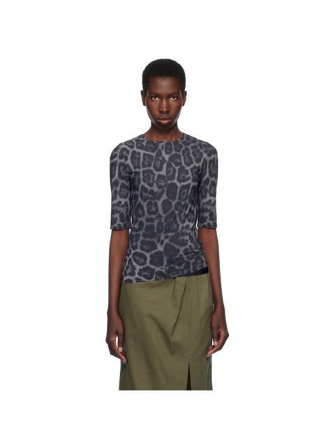 Gray Leopard Print T-shirt