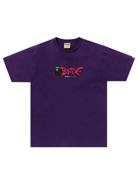 BAPE 3D Art Bape Logo Tee 'Purple'