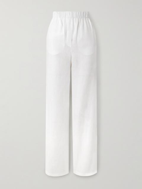 Valerio Linen Wide-leg Pants