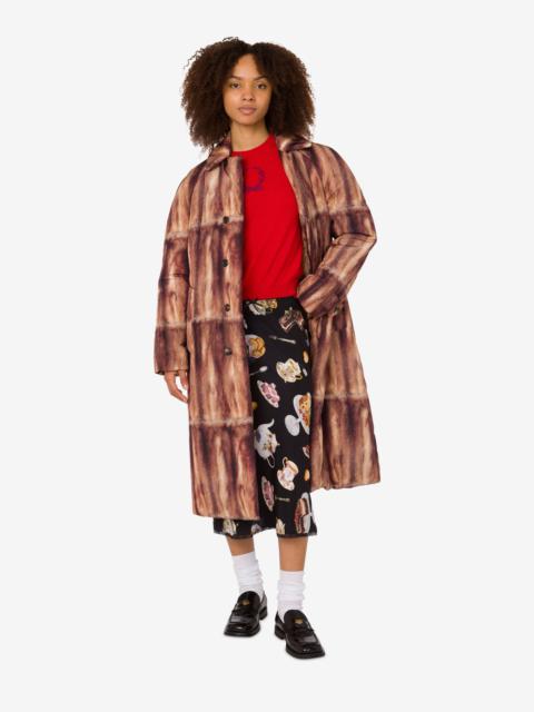 PRINTED SILK SATIN SKIRT