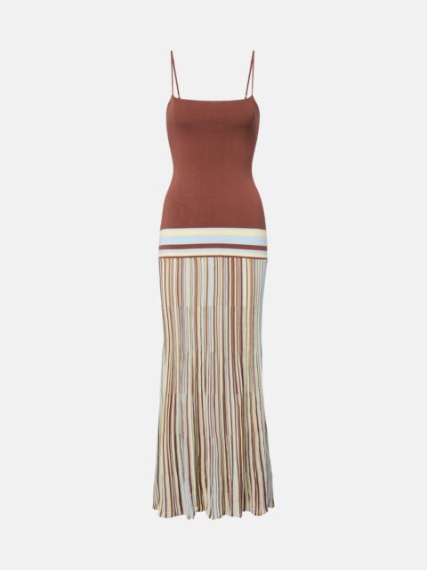 Citara striped cotton-blend maxi dress
