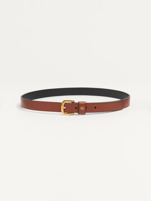 VLOGO SIGNATURE BELT IN SHINY CALFSKIN 25 MM
