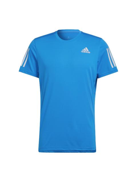 adidas Casual Sports Round Neck Pullover Short Sleeve Blue HB7450