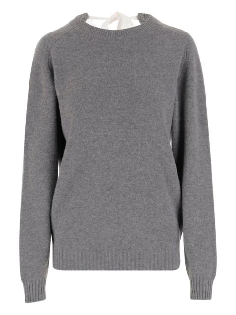 neck-tie cashmere sweater