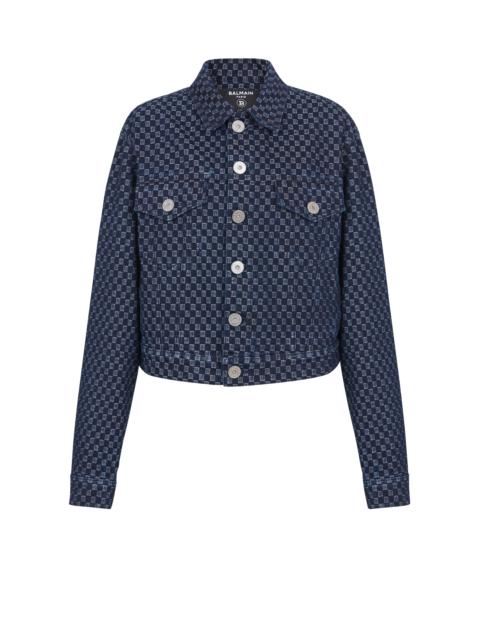 Mini monogram jacquard denim jacket