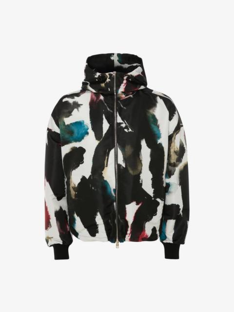 Men's Watercolour Graffiti Windbreaker in Multicolour