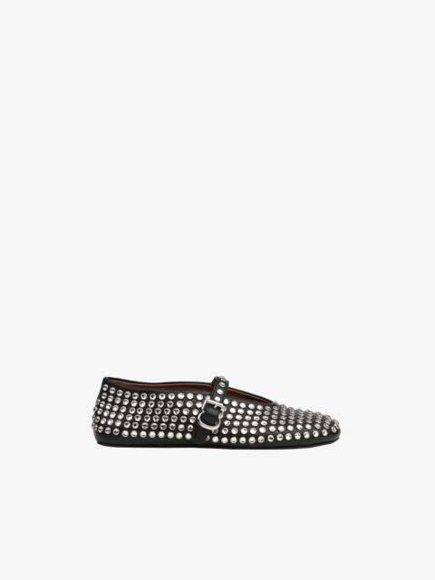 STRASS LAMBSKIN BALLET FLATS