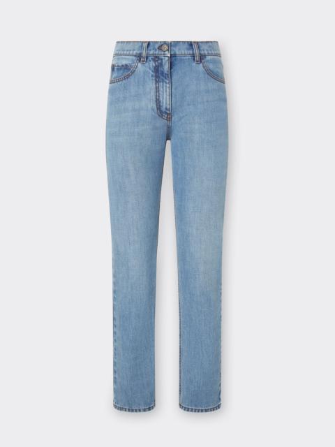 Five-pocket denim trousers